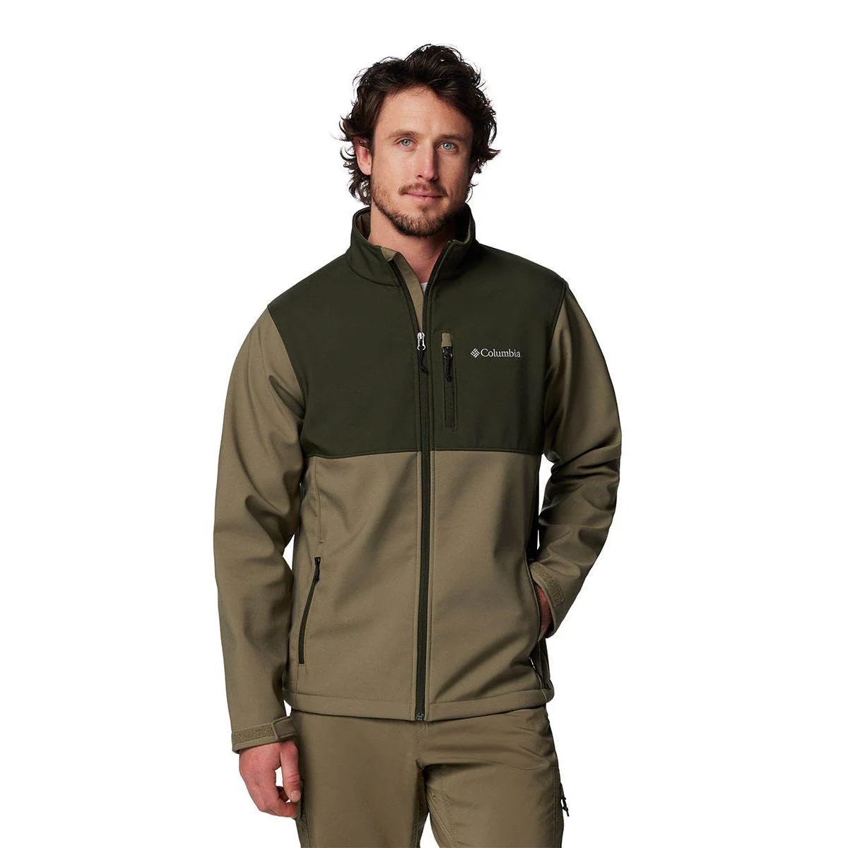 Мужская куртка Columbia Ascender™ Softshell — цвет зеленый, размер 2XL (американский размер)