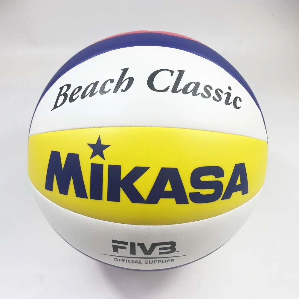 Mikasa วอลเลย์บอลชายหาด BV552C วอลเลย์บอล หนังเย็บ TPU Soft Cover - Multi color - Standard Volleyball Size