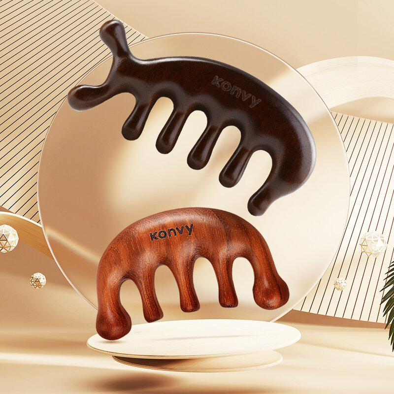 Konvy Wooden Scalp Massage Comb - #Classic Shape