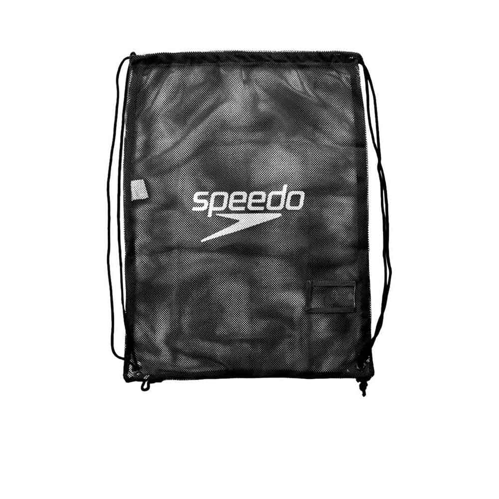 SPEEDO Equipment Mesh Bag Unisex Gym Sack - Black - ONE SIZE