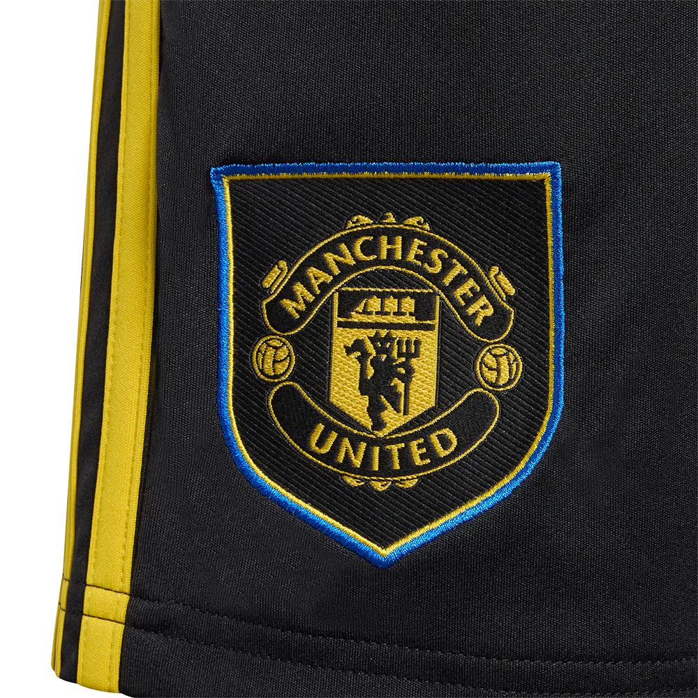 ADIDAS Kids Manchester United Third 2025/26 Football Shorts - Black - 128 CM