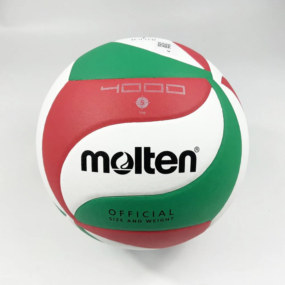 MOLTEN วอลเลย์บอล V5M4000 ลูกวอลเลย์ หนัง PU คุณภาพหนังนิ่มเป็นพิเศษ มีมอก. รุ่นแข่งขัน - Multi color - Volleyball Size 5