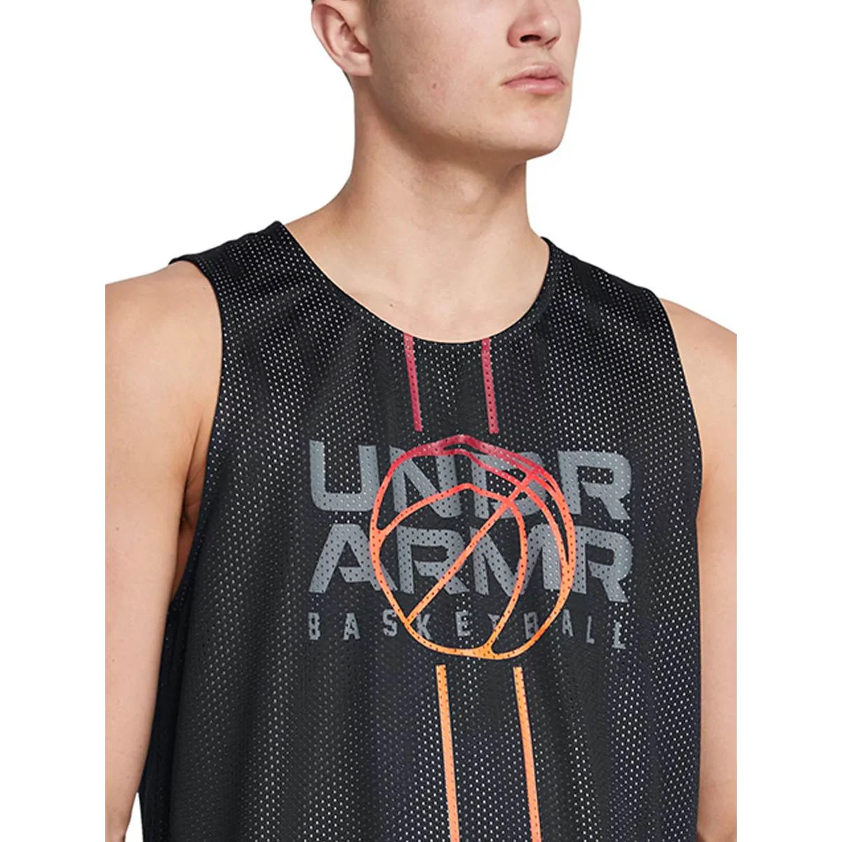 UNDER ARMOUR Zone Reversible Men's Basketball Tank - Black - 2XL (US SIZE)