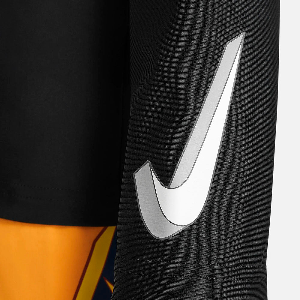 NIKE 3-D Swoosh Long-Sleeve Boys Rashguard - Black - L (US SIZE)