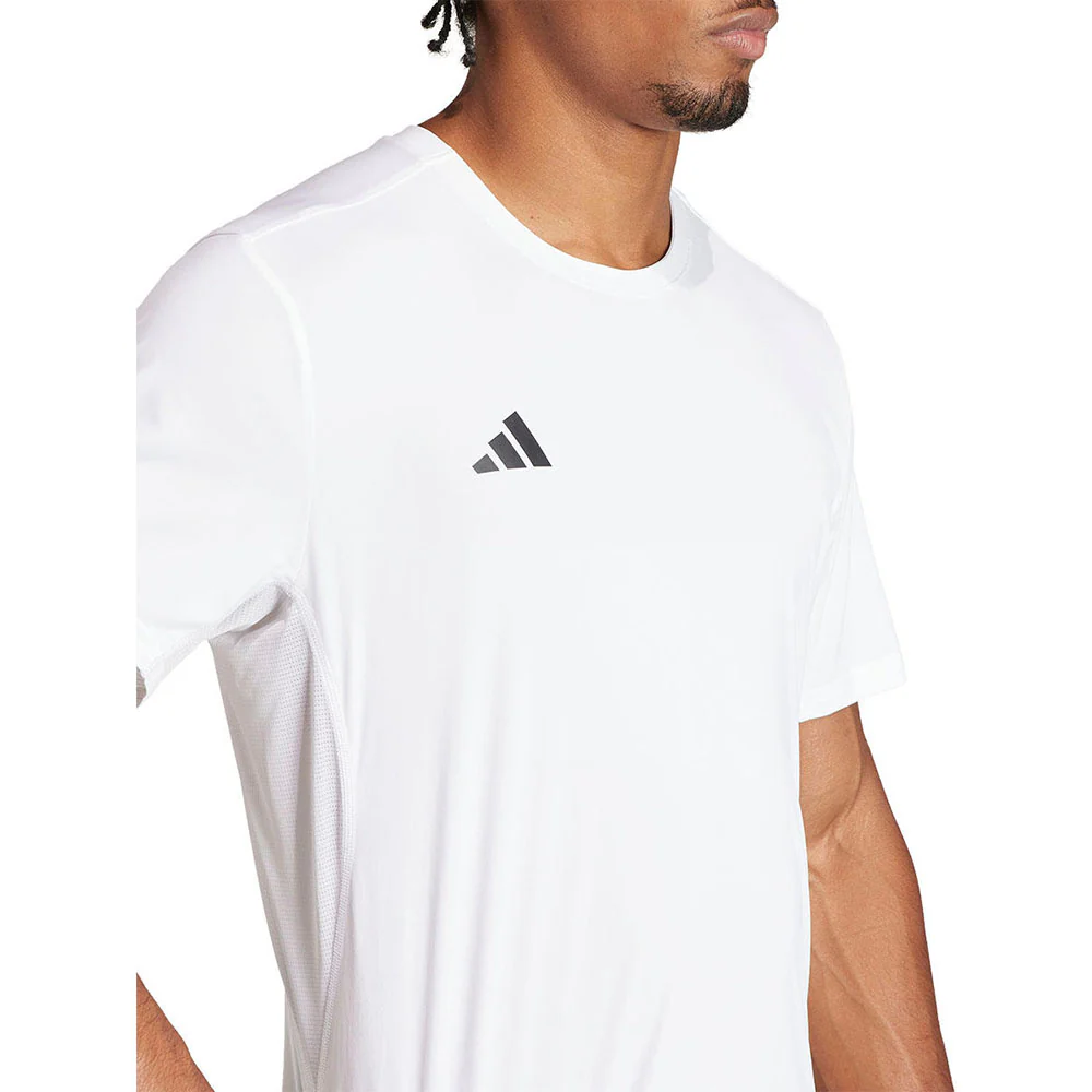 Мужская беговая футболка Adidas Adizero Essentials — цвет белый, размер 2XL (азиатский размер)