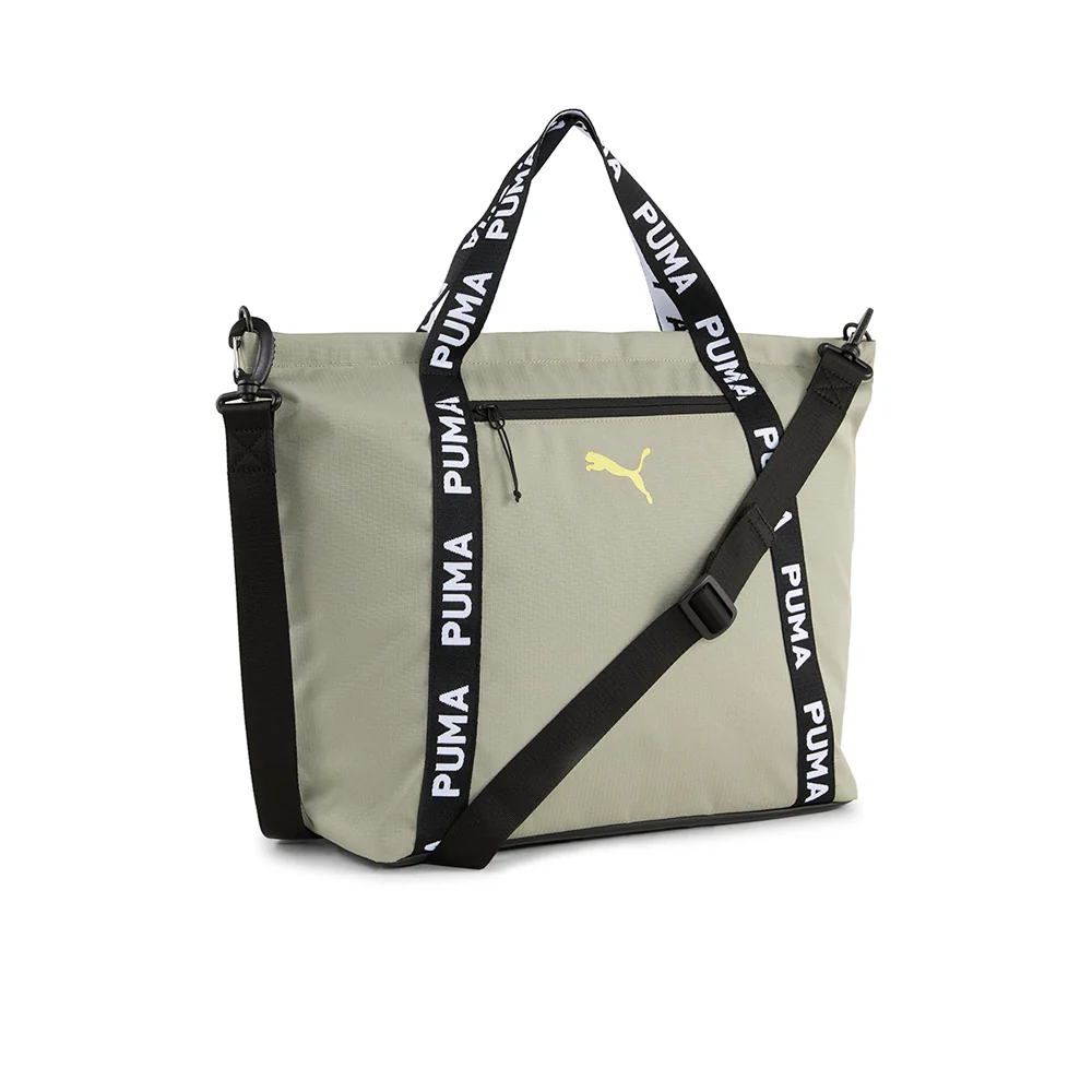 Puma At Ess Barrel Unisex Tote Bag — цвет зеленый, размер единый размер