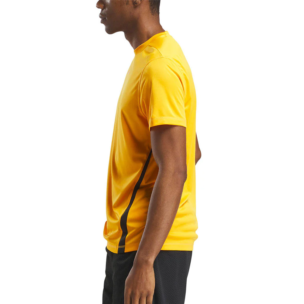 Мужская тренировочная футболка Reebok Tech — цвет желтый, размер 2XL (американский размер)