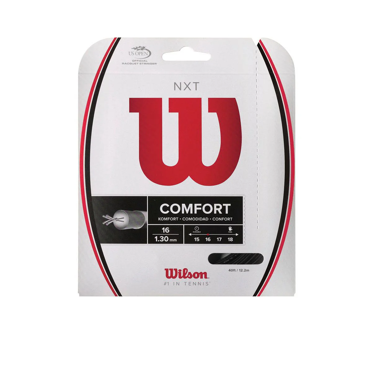 WILSON NXT 16 Tennis String - Black - ONE SIZE