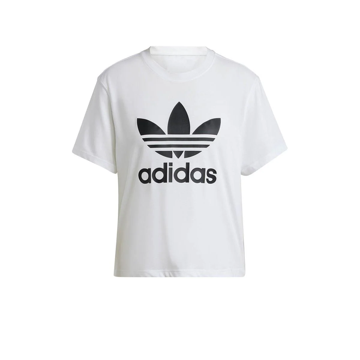 Женская футболка Adidas Originals Adicolor Trefoil Boxy — цвет белый, размер 2XS (азиатский размер)