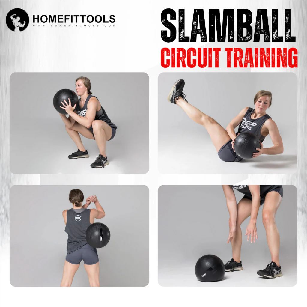 ลูกบอลทุ่มน้ำหนัก Slam Ball แบบปุ่ม- Homefittools - Black - 10 KG