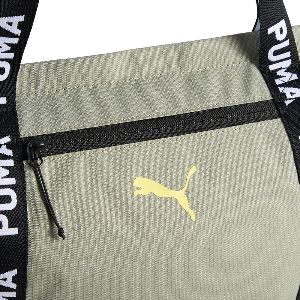 Puma At Ess Barrel Unisex Tote Bag — цвет зеленый, размер единый размер