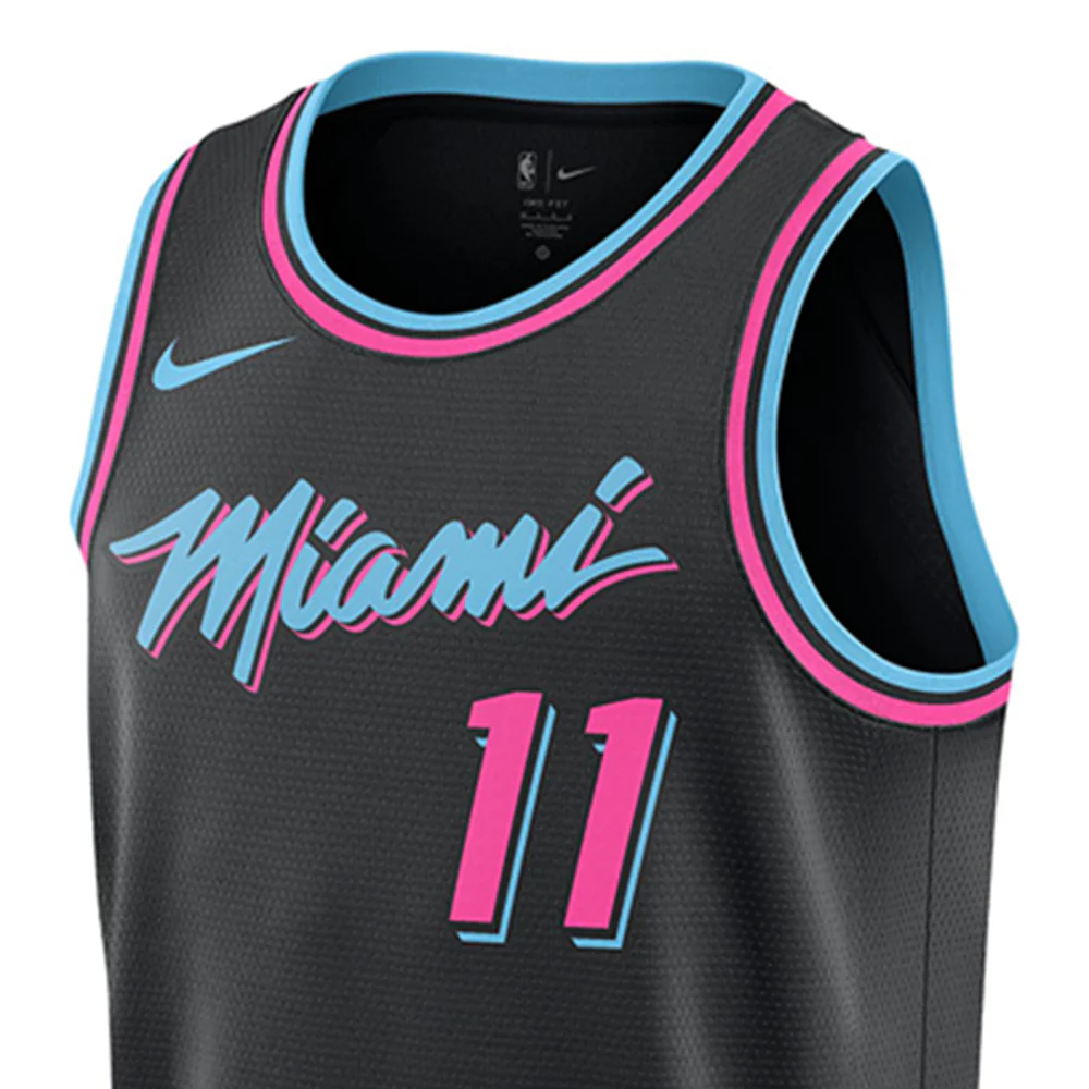 NIKE  Men's Jaime Jaquez Jr. Miami Heat City Edition 2025/26 Basketball Jersey - Black - 2XL (US SIZE)