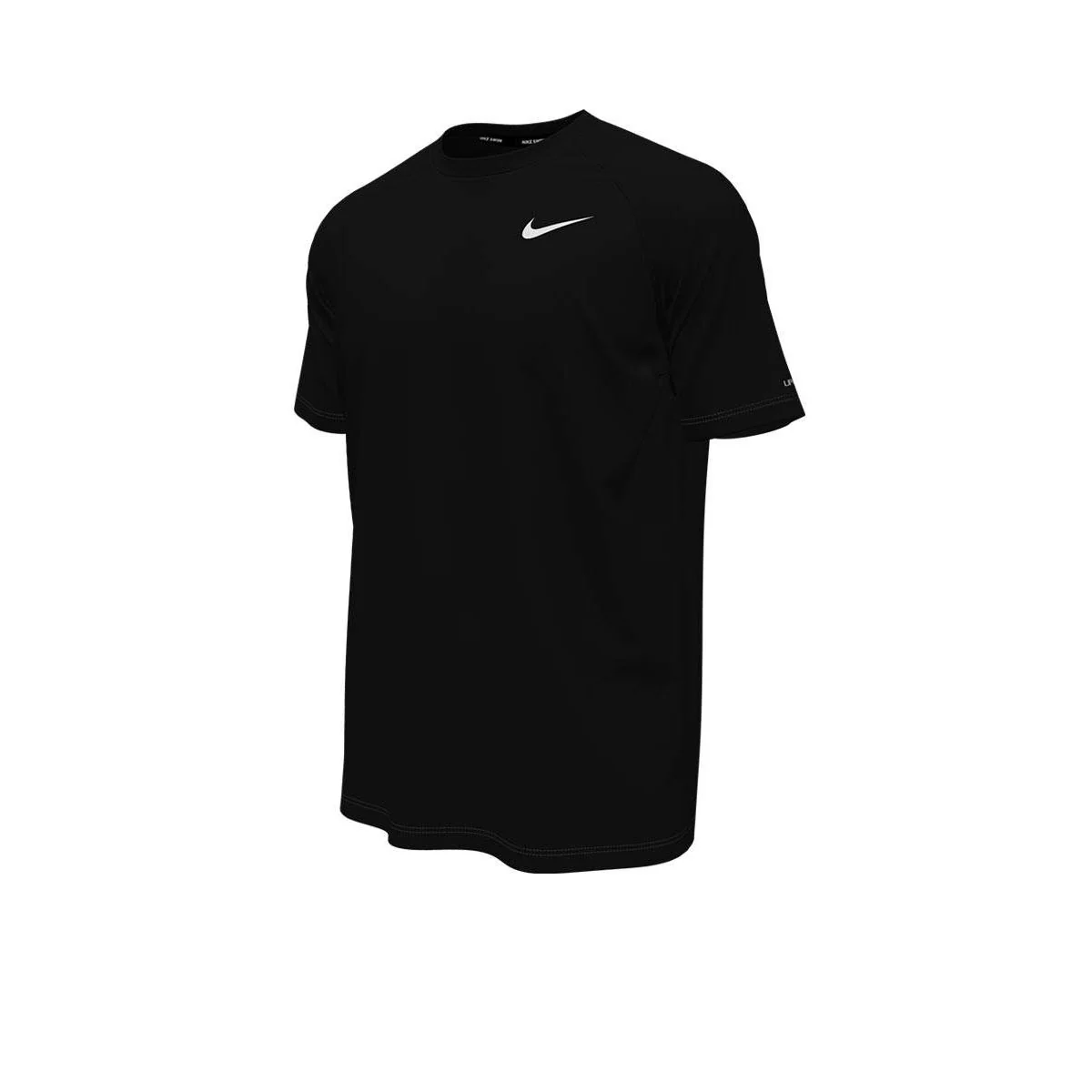 NIKE Essential Short Sleeve Hydroguard Men's Swim Shirt - Black - L (US SIZE)