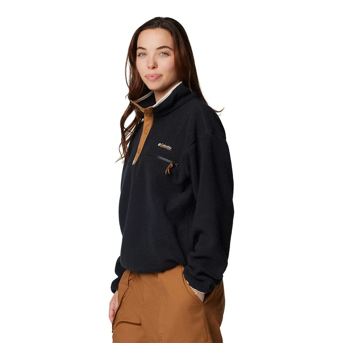 COLUMBIA Helvetia™ II Cropped Half Snap Women's Sweatshirt - Black - L (US SIZE)