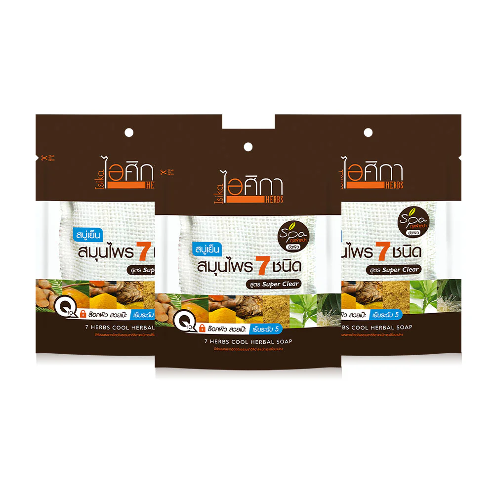 Isika Herbs 7 Herbs Cool Herbal Spa Soap [70g x 3pcs]