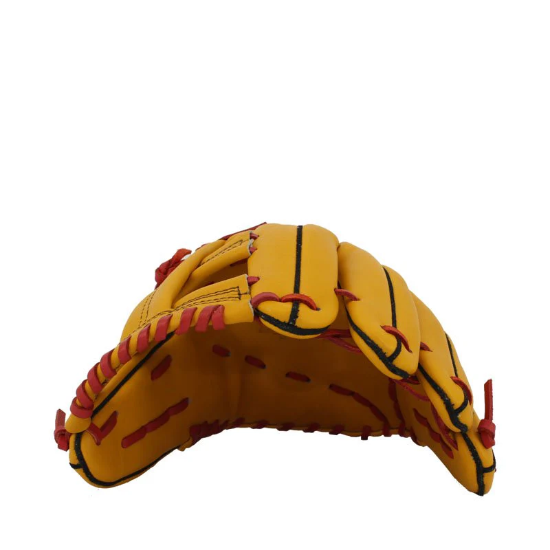 FBT Softball Gloves ถุงมือซอฟบอล Cross 11.25 นิ้ว หนังแท้ 74428 - Yellow - One size