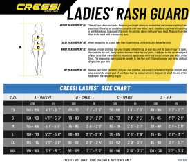 CRESSI Dive Center Lady Rash Guard Long Sleeve - Black - L