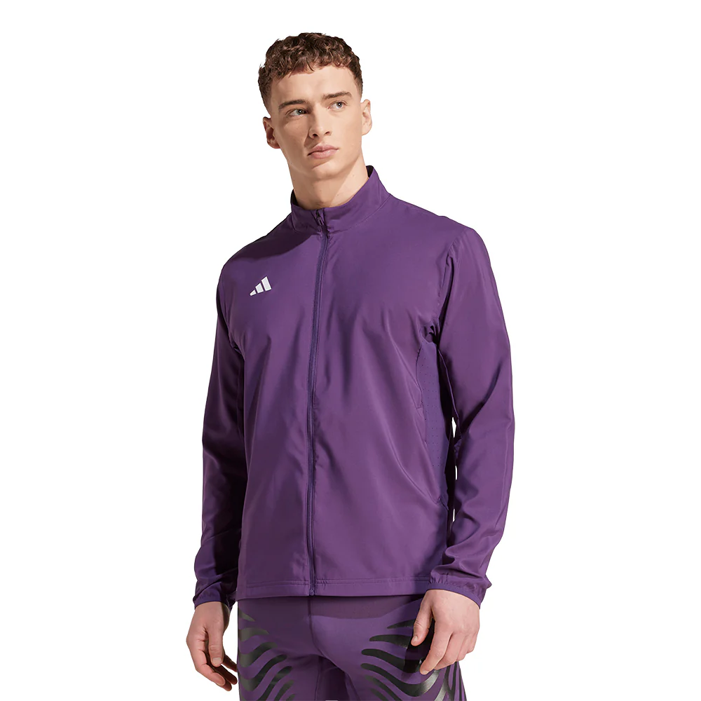 ADIDAS Adizero Essentials Running Men's Running Jacket - Purple - 2XL (ASIAN SIZE)