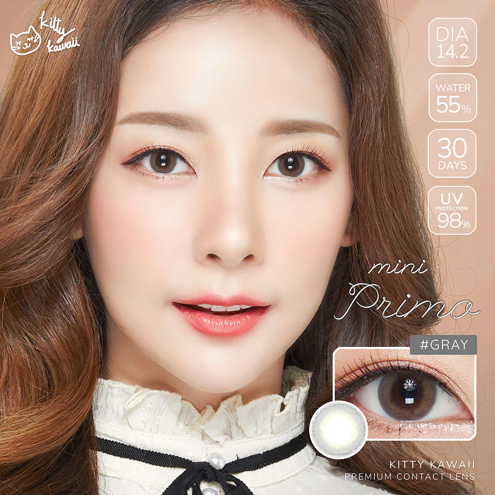 Kitty Kawaii Plus Contact Lens Mini Primo Gray [1 Pair]