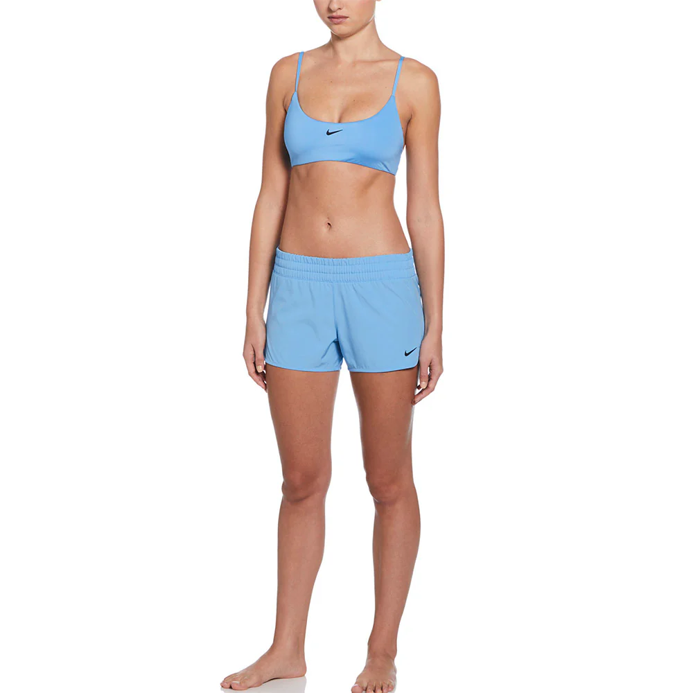 NIKE Cover-Up Women's Swim Shorts - Blue - L (US SIZE)