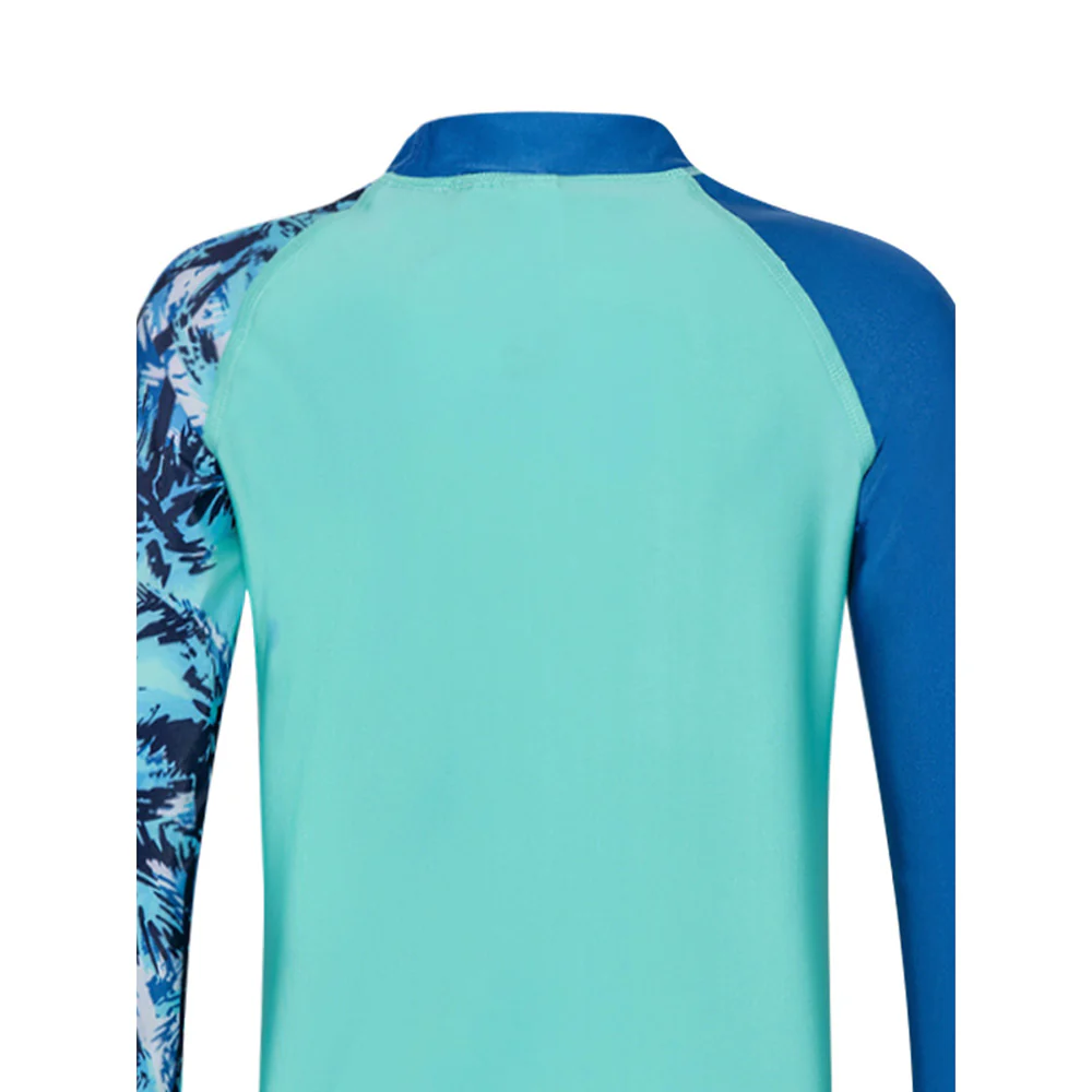 SPEEDO Printed Long Sleeve Boys Rashguard - Blue - 11-12 YEARS