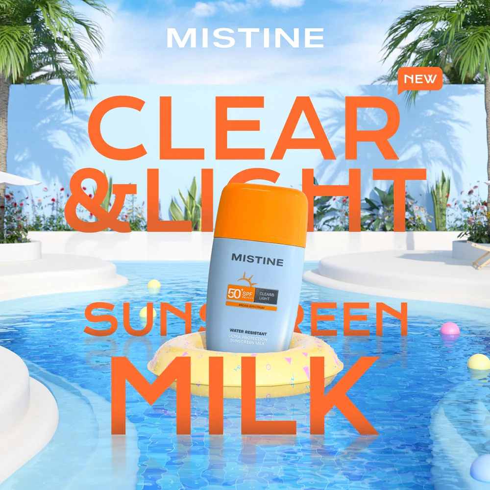 MISTINE Aqua Base Ultra Protection Clear & Light Sunscreen Milk SPF50+ PA++++ 40ml