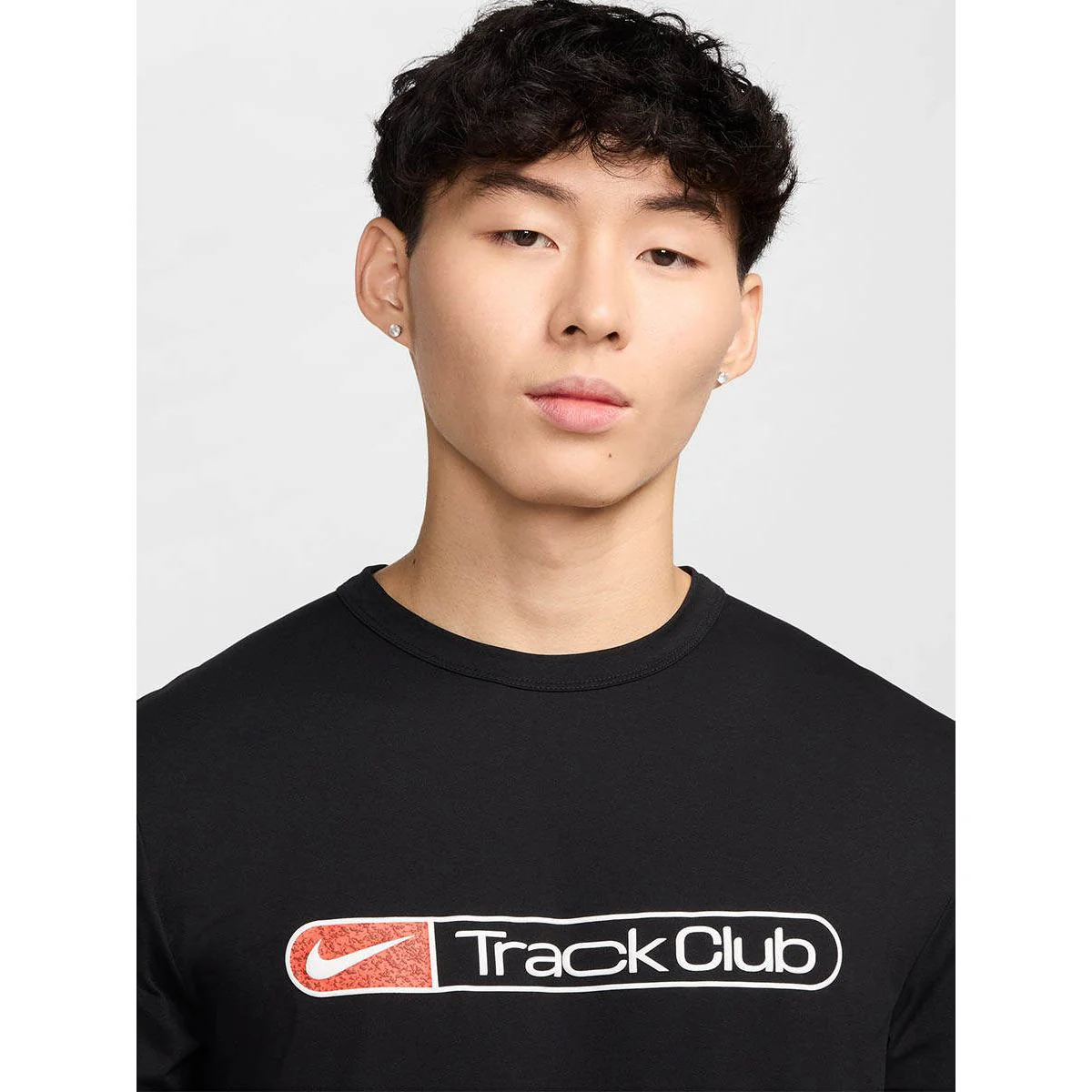NIKE Hyverse Track Club Men's Running T-Shirt - Black - L (ASIAN SIZE)