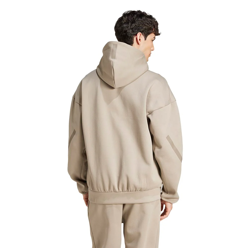 ADIDAS Z.N.E. Full-Zip Hooded Track Men's Hoodie - Beige - 2XL (ASIAN SIZE)