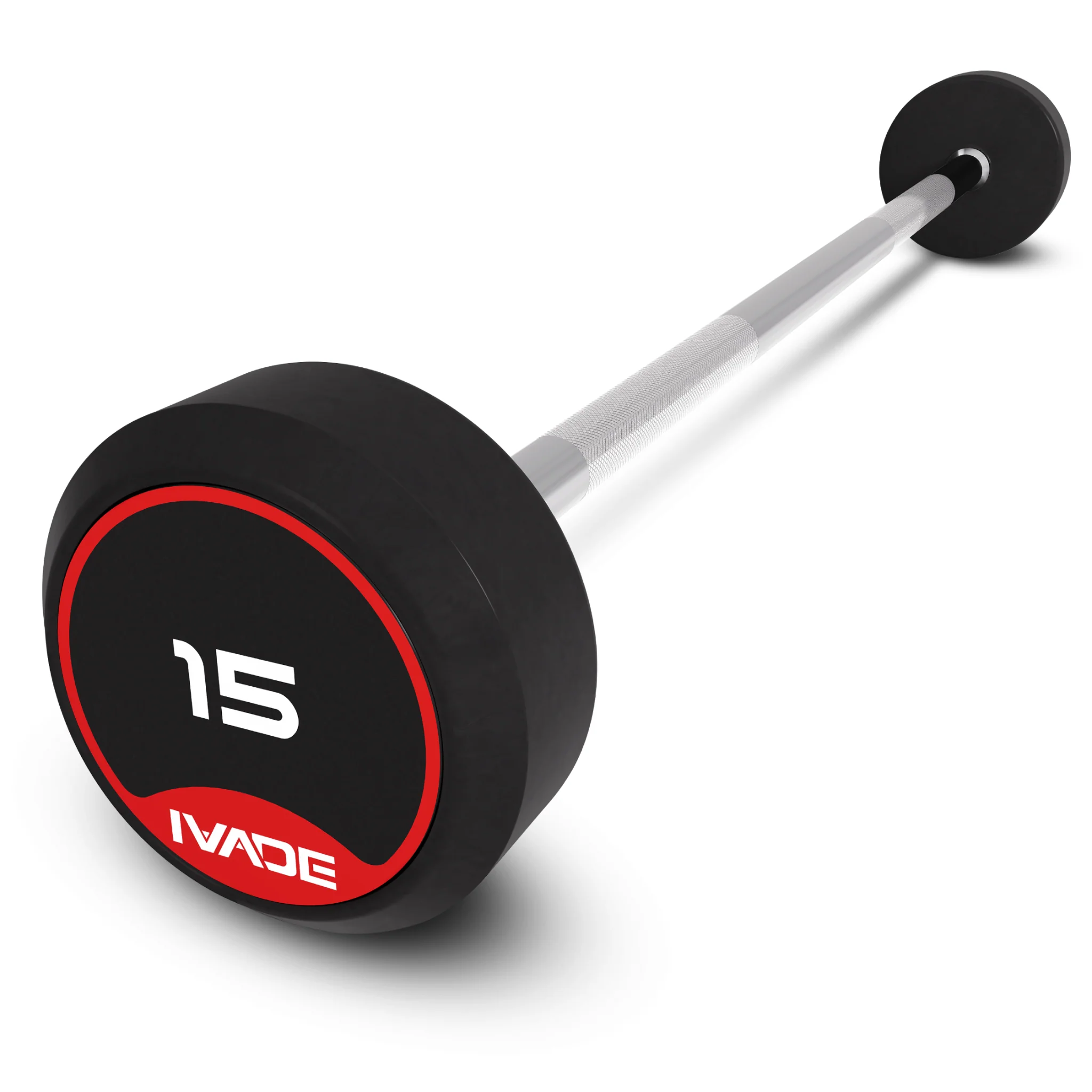 บาร์เบล แกนตรง หุ้มยาง IVADE (MD3009) - Black - 10KG