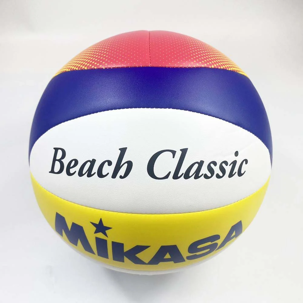 Mikasa วอลเลย์บอลชายหาด BV552C วอลเลย์บอล หนังเย็บ TPU Soft Cover - Multi color - Standard Volleyball Size