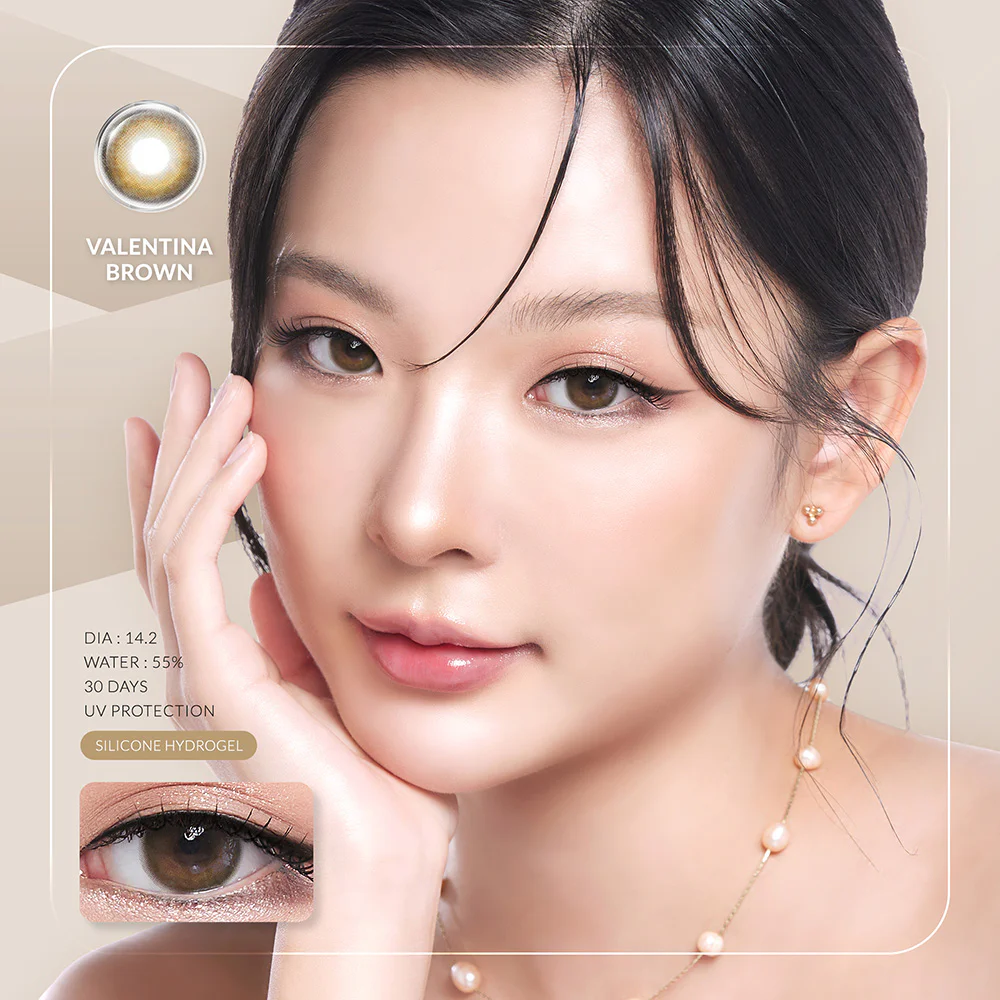 Kitty Kawaii Plus Contact Lens Vatanika Valentina Brown [1 Pair]