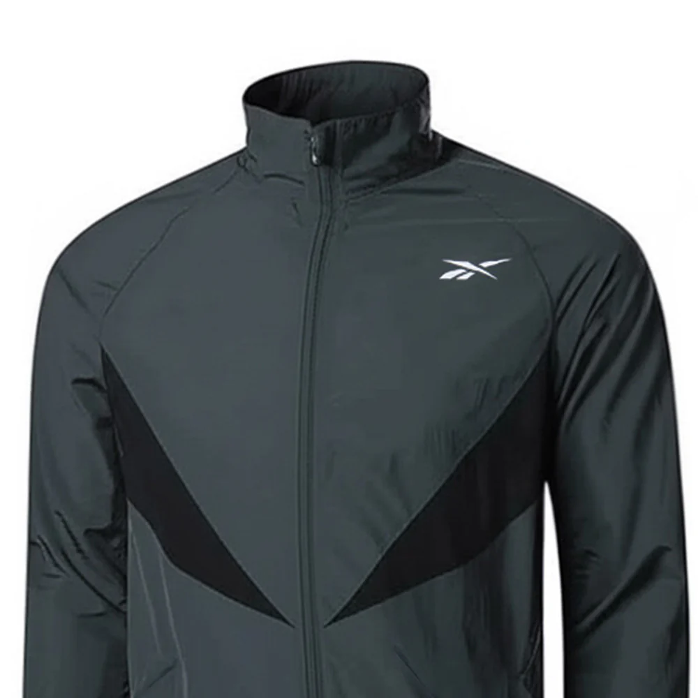 REEBOK Basketball Track Men's Jacket - Grey - 2XL (US SIZE)