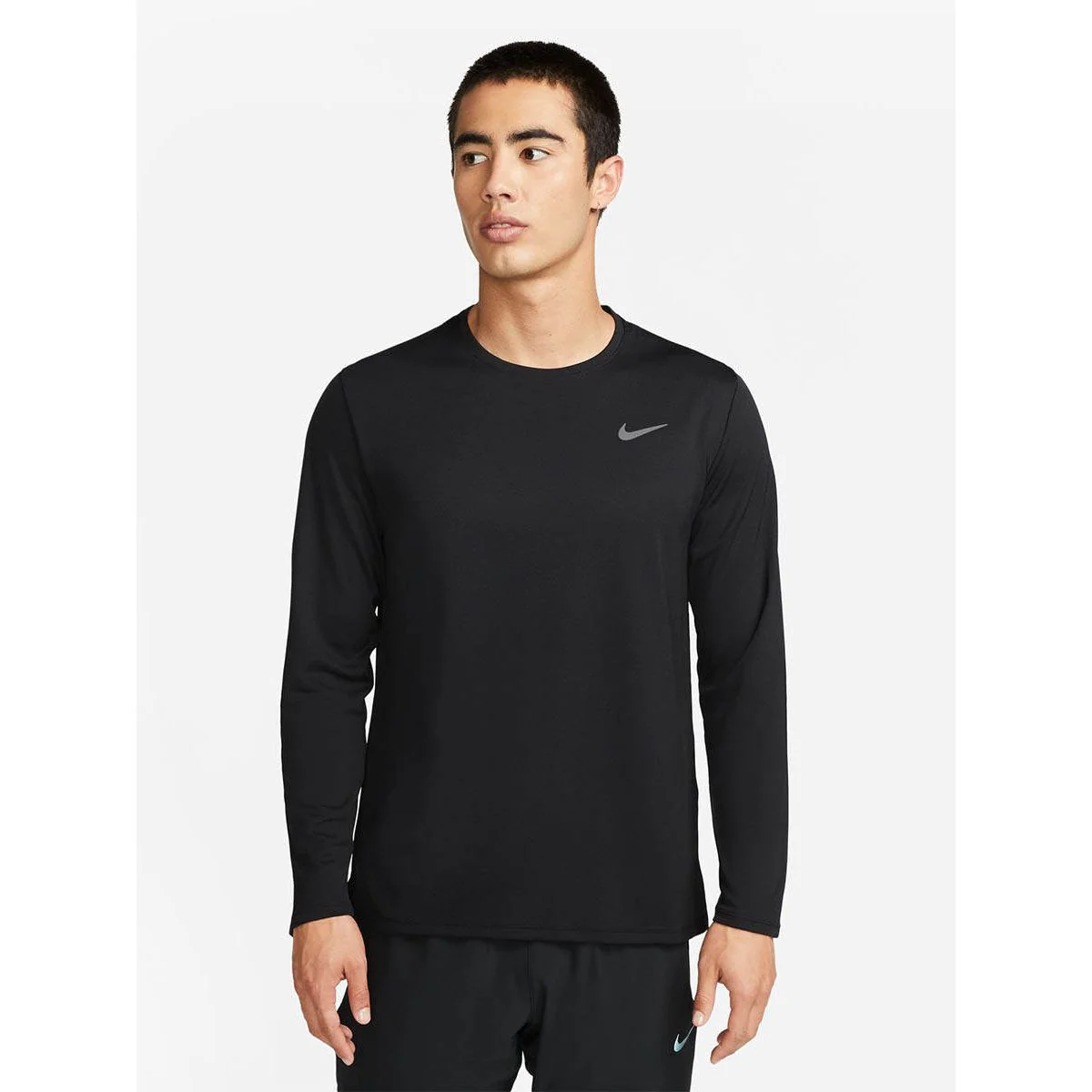 NIKE Miler Men's Running Sweatshirt - Black - L (ASIAN SIZE)
