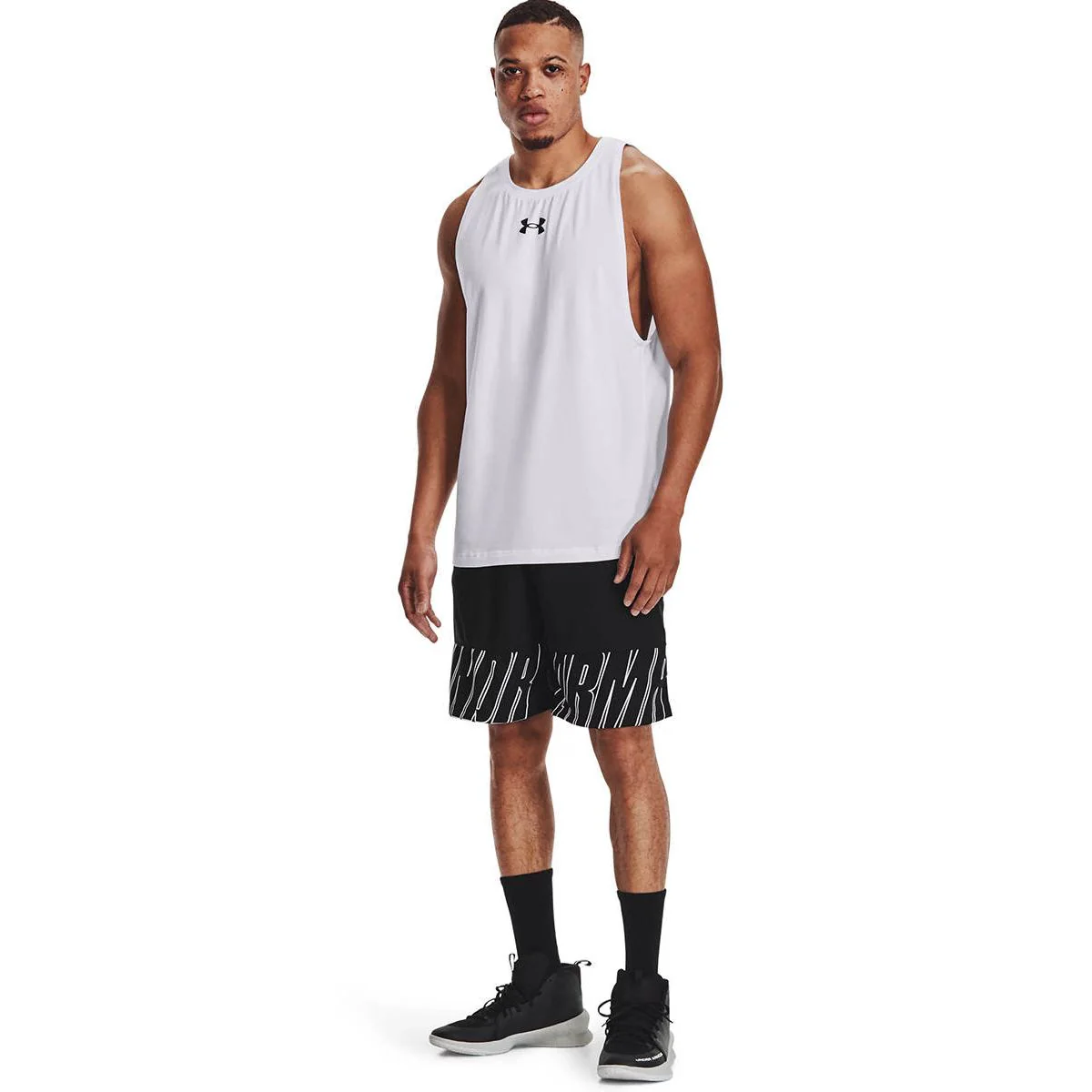 Under Armour Baseline Cotton Men's Basketball Tank — цвет белый, размер 2XL (американский размер)