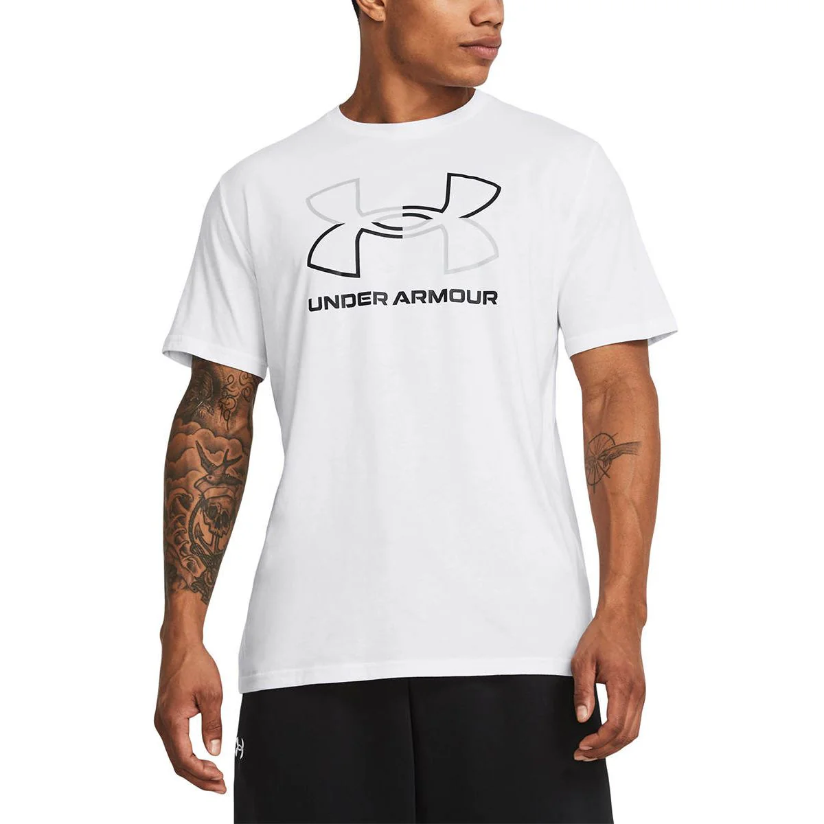 Мужская тренировочная футболка Under Armour Foundation — цвет белый, размер L (американский размер)