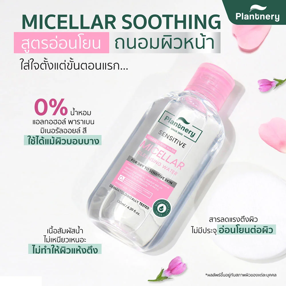 Plantnery Comfrey Sensitive Micellar Cleansing Water — Sensitive, 130 мл