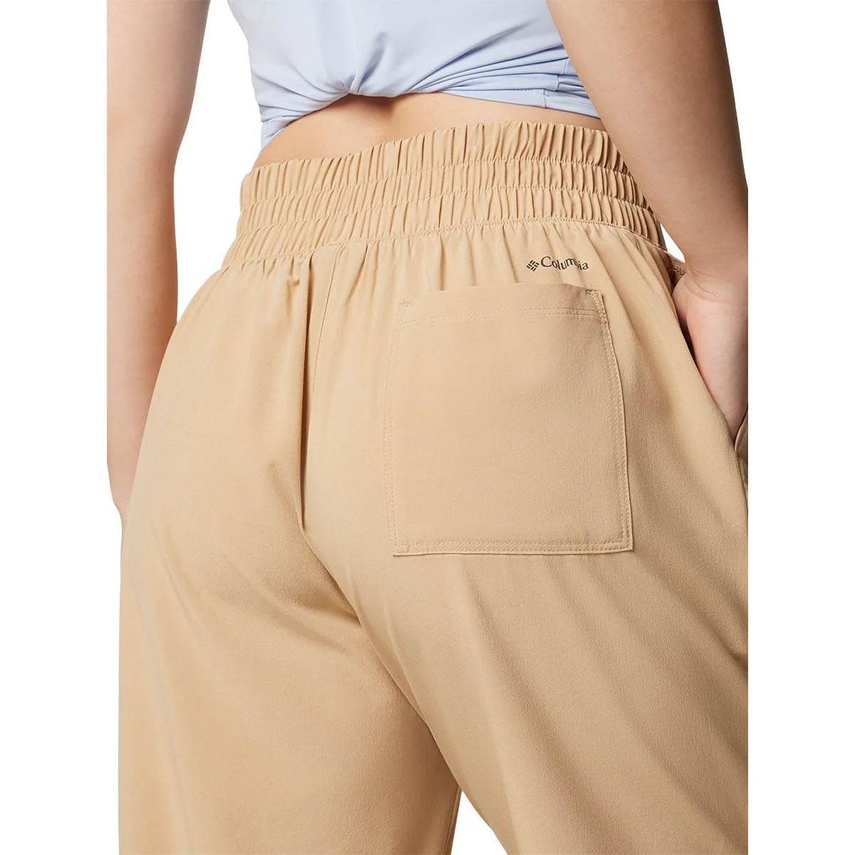COLUMBIA Boundless Beauty™ Wide Leg Capris Women's Lifestyle Pants - Beige - L (US SIZE)