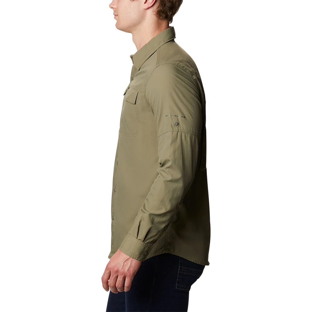 Мужская рубашка Columbia Silver Ridge 2.0 Long Sleeve Hiking — цвет зеленый, размер 2XL (американский размер)