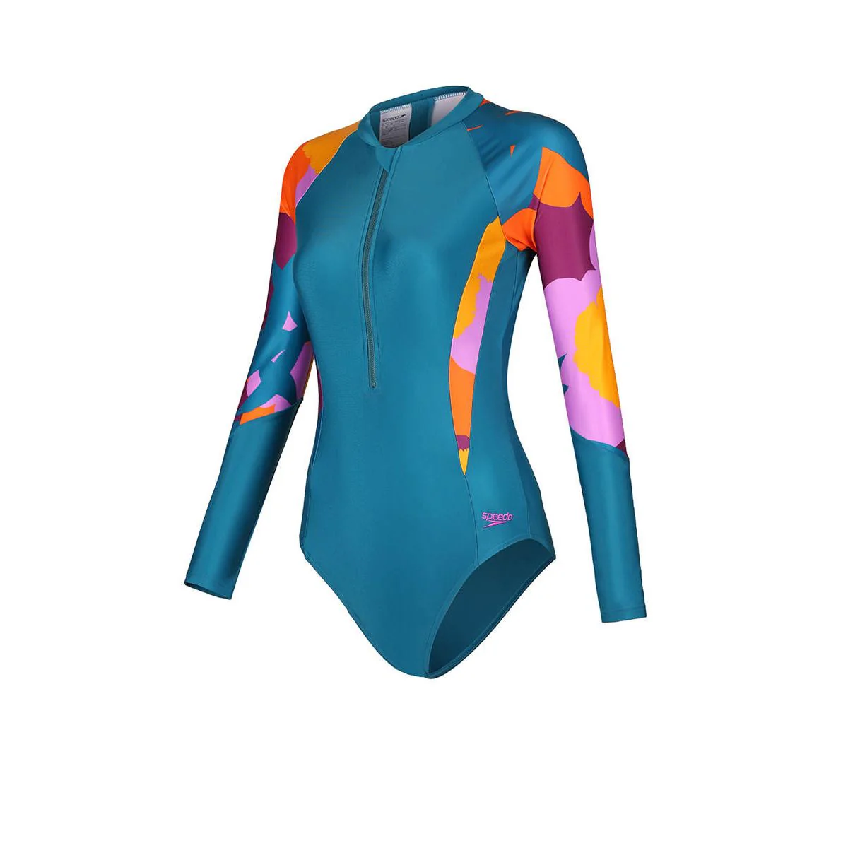 Женский купальник Speedo Long Sleeve — цвет зеленый, размер US 32