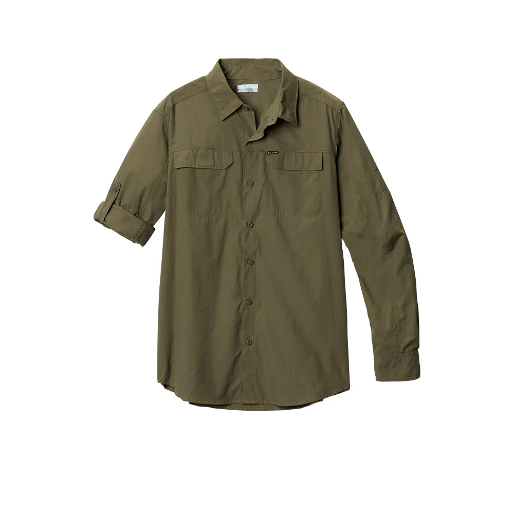 Мужская рубашка Columbia Silver Ridge 2.0 Long Sleeve Hiking — цвет зеленый, размер 2XL (американский размер)
