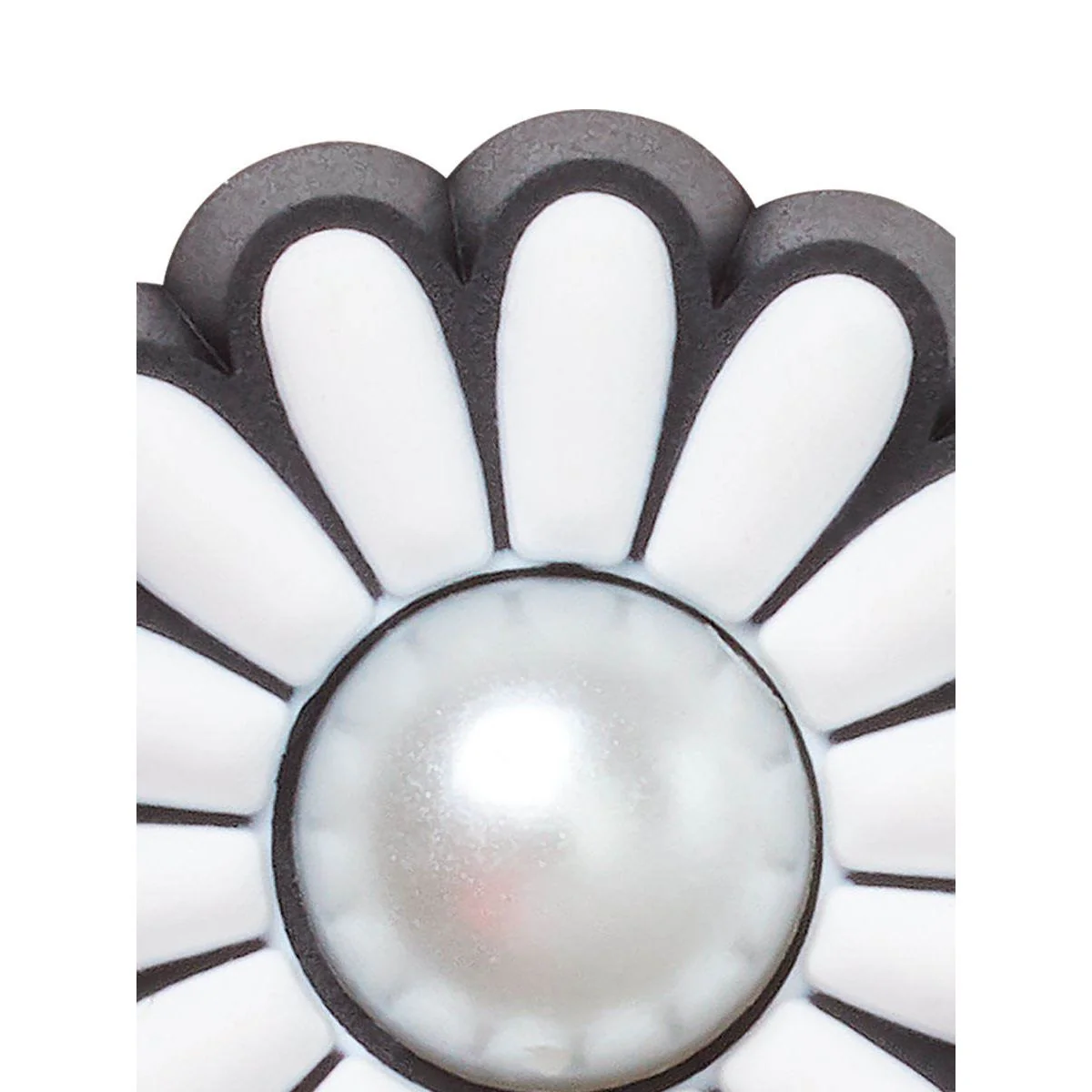 CROCS Jibbitz Flower with Pearl Shoes Charm - White - ONE SIZE