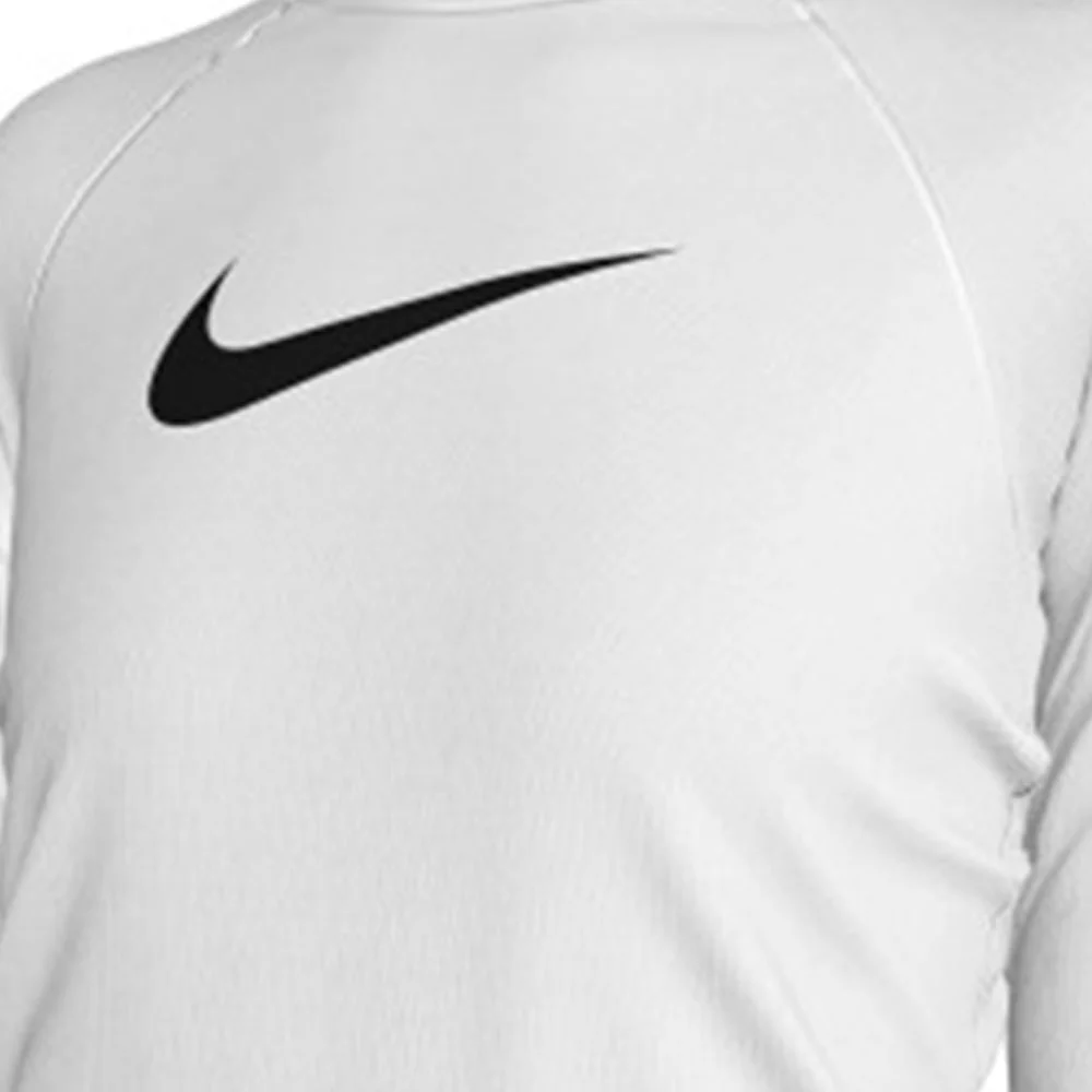 Nike Short-Sleeve Hydroguard Girls Rashguard — цвет белый, размер L (американский размер)