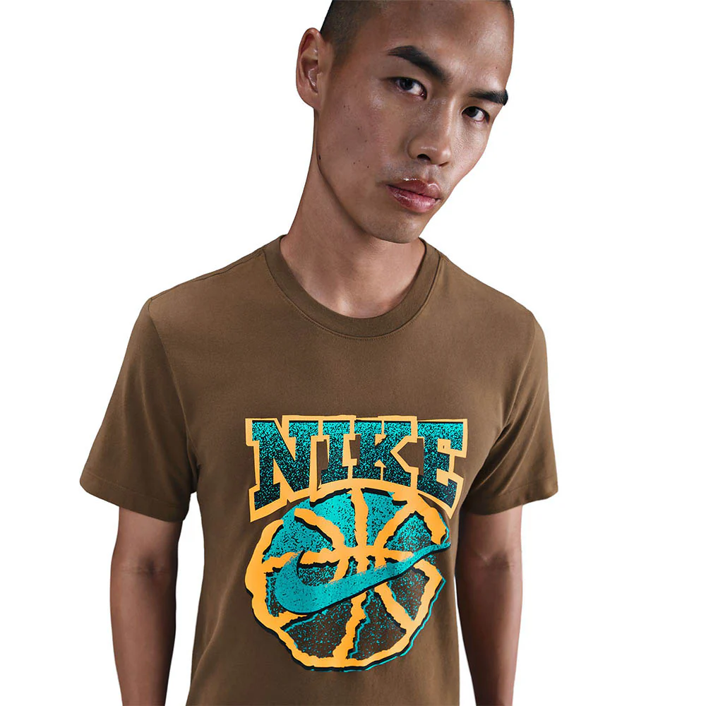 Мужская футболка Nike Dri-FIT Basketball — цвет коричневый, размер 2XL (американский размер)