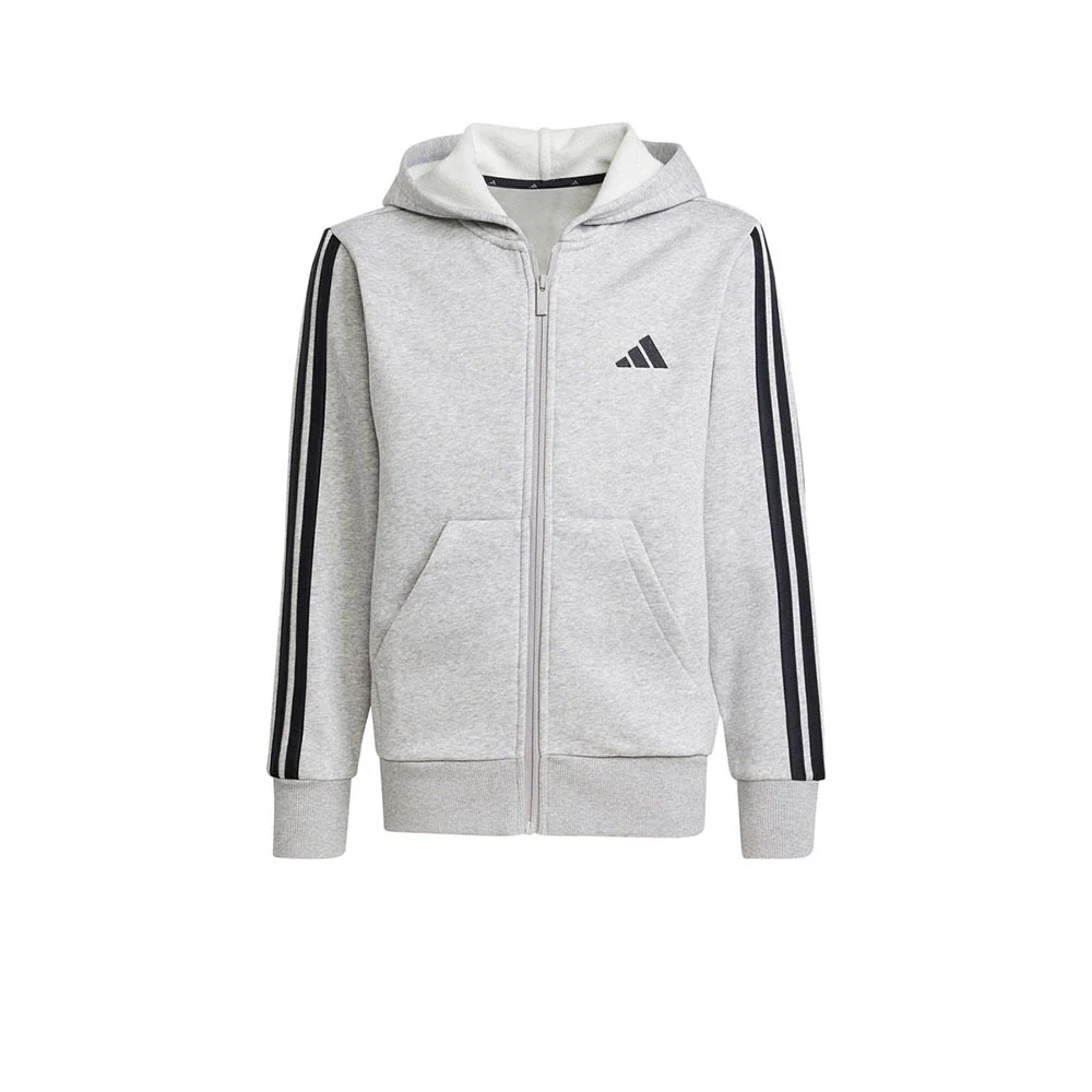 ADIDAS Essentials Full-Zip Kids Hoodie - Grey - 128 CM