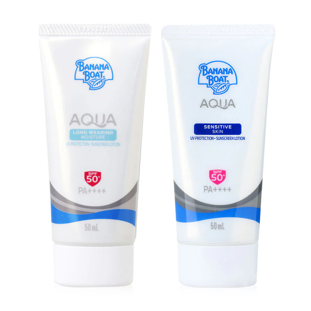 Солнцезащитное средство Banana Boat Set Moisture UV Protection Lotion Aqua Long Wearing + Aqua Sensitive Skin 2 Items [50 мл x 2 шт]