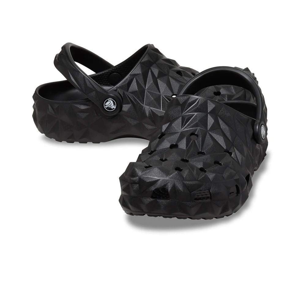 CROCS Classic Geometric Clog Unisex Shoes - Black - M10/W12