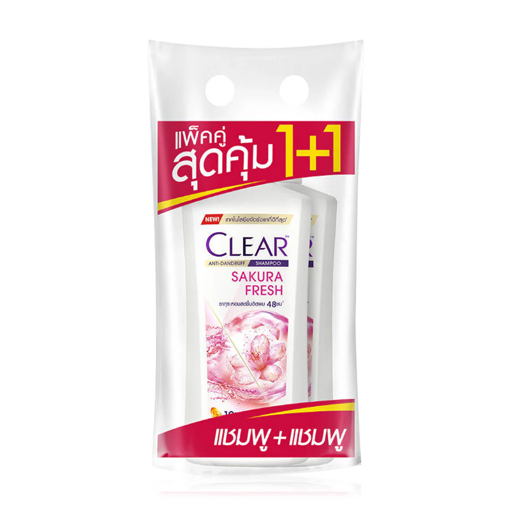 Clear Anti-Dandruff Sakura Fresh Shampoo [370ml x 2pcs]