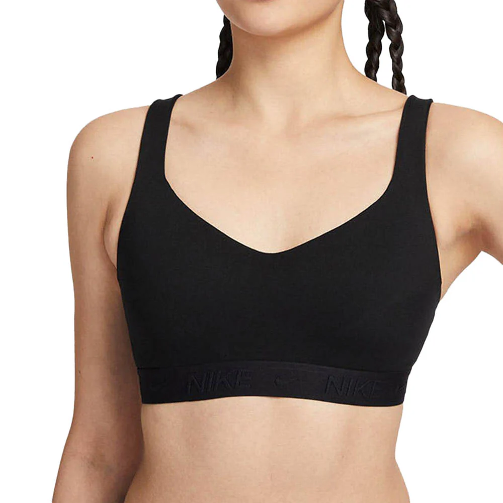 NIKE Indy Light Support Women's Sports Bra - Black - L (ASIAN SIZE)
