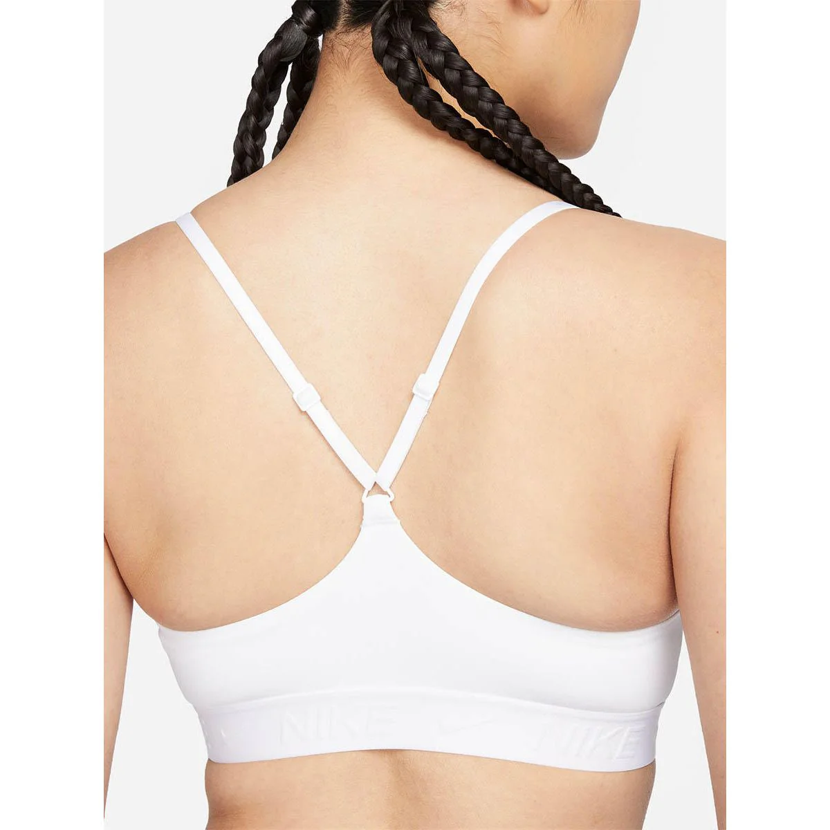 Женский спортивный топ Nike Indy Light Support — цвет белый, размер L (азиатский размер)