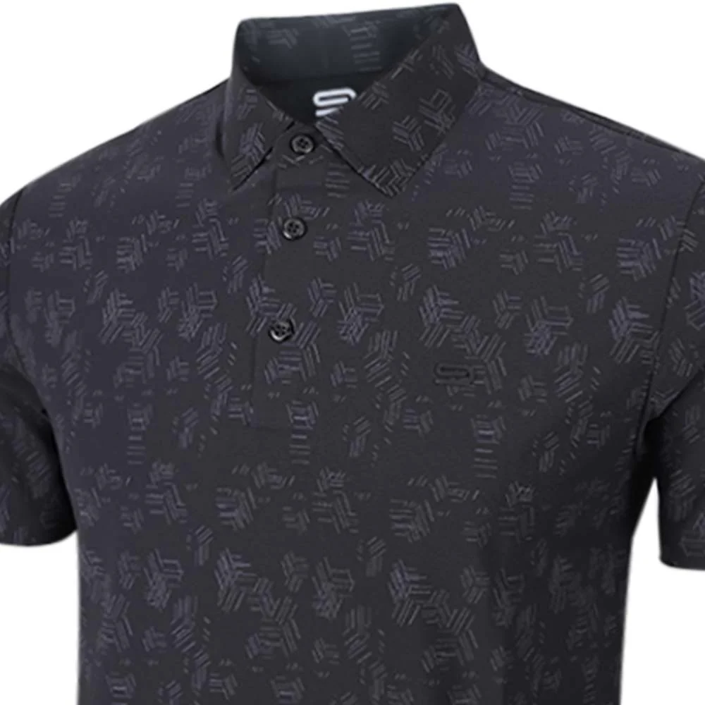 9NINE Basic Men's Golf Polo Shirt - Black - 2XL (US SIZE)